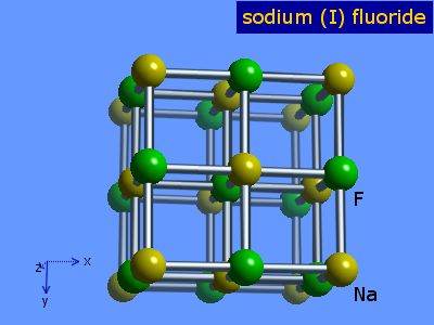 Crystal structure of sodium fluoride