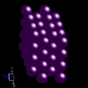 Gadolinium crystal structure image (space filling style)