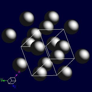 Thulium crystal structure image (space filling style)