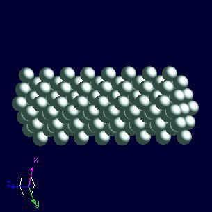 Yttrium crystal structure image (space filling style)