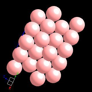Zirconium crystal structure image (space filling style)